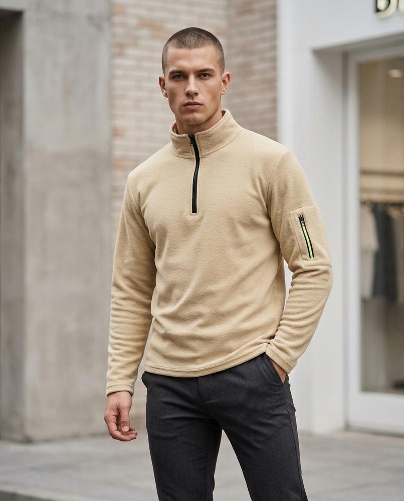 Zumieze - Arlan | Quarter-Zip High-Collar Sweater Men