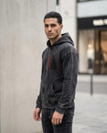 Zumieze - Selom | Zip-Up Washed Hoodie Men