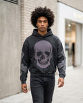 Zumieze - Damel | Rhinestone-Embellished Washed Hoodie Men
