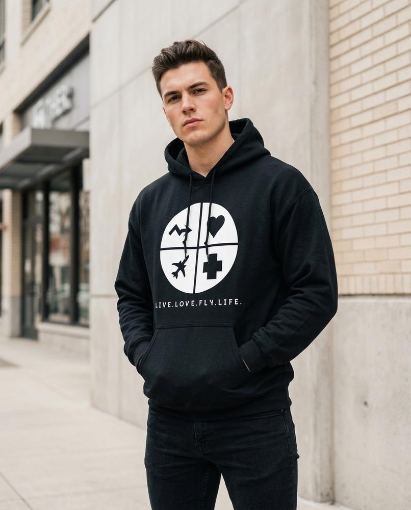 Zumieze - Lamir | Graphic Print Relaxed Fit Hoodie Unisex