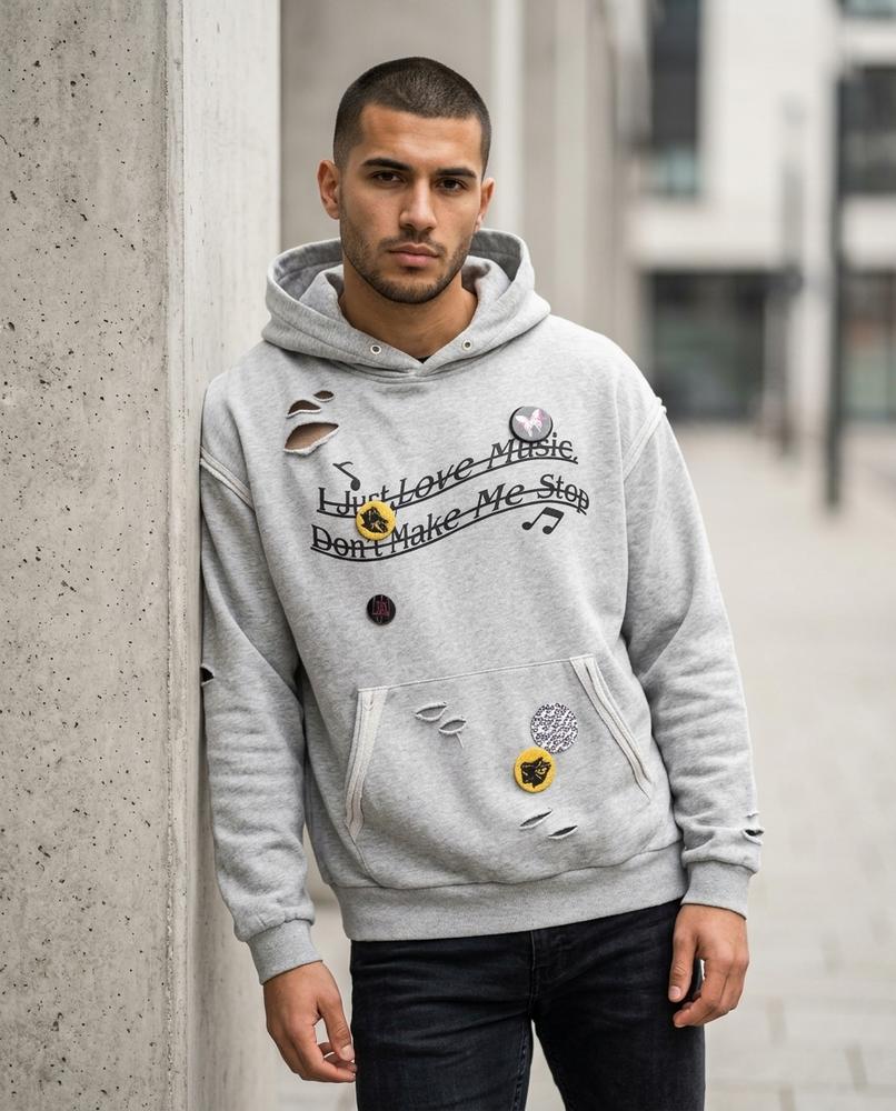 Zumieze - Lekar | Distressed Graphic Hoodie Unisex