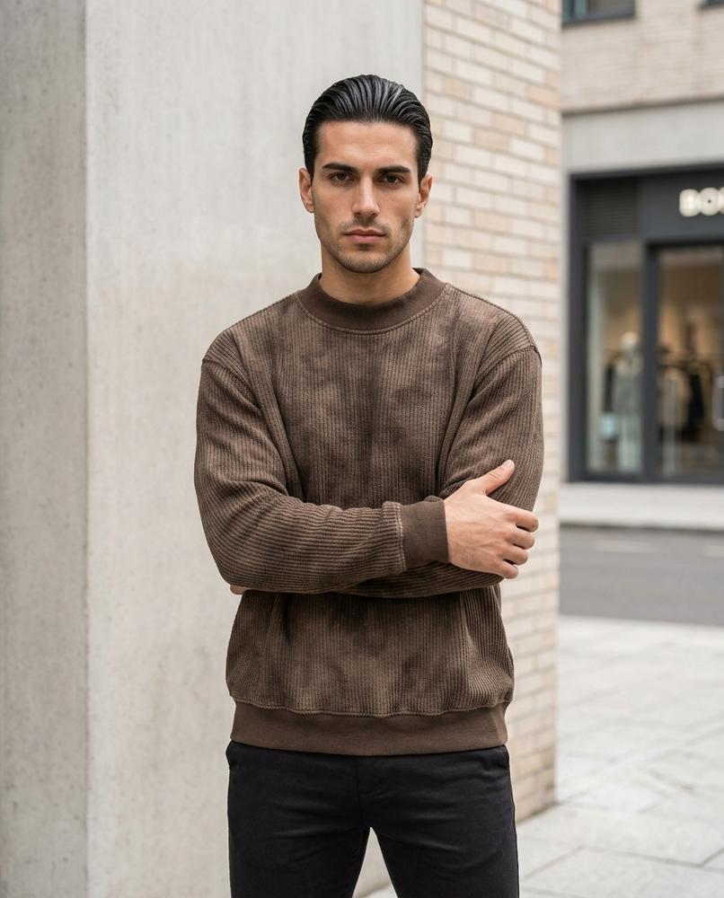 Zumieze - Nimin | Ribbed Washed Sweater Unisex