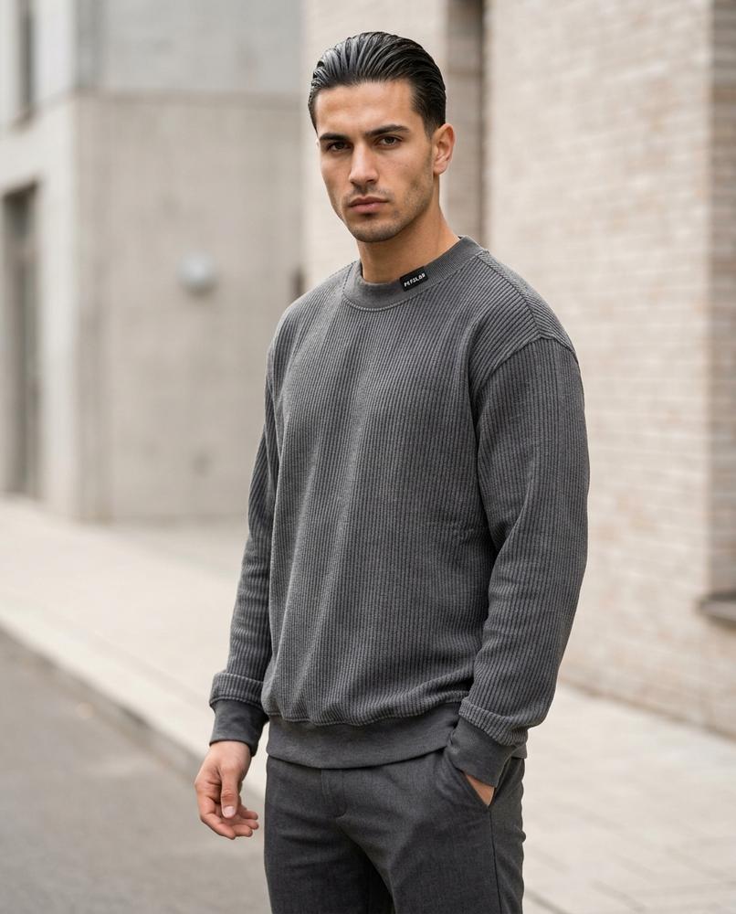 Zumieze - Nimin | Ribbed Washed Sweater Unisex