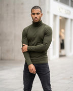 Zumieze - Kasin | Slim-Fit Solid-Color Turtleneck Sweater Men