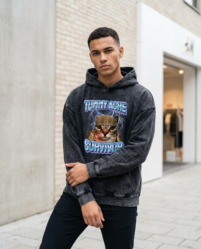 Zumieze - Alsel | Washed Relaxed-Fit Hoodie Men