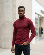 Zumieze - Kasin | Slim-Fit Solid-Color Turtleneck Sweater Men