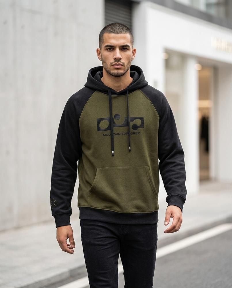 Zumieze - Valan | Two-Tone Printed Hoodie Men