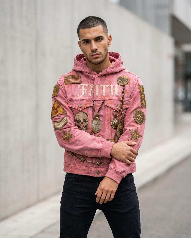 Zumieze - Rolev | Hooded Embellished Jacket Men
