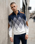 Zumieze - Tikar | Quarter-Zip Patterned Sweatshirt Men
