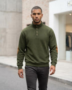 Zumieze - Ramar | Quilted Button-Placket Sweater Men