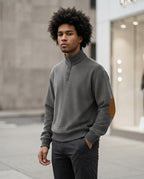 Zumieze - Ramar | Quilted Button-Placket Sweater Men