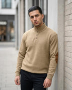 Zumieze - Ramar | Quilted Button-Placket Sweater Men