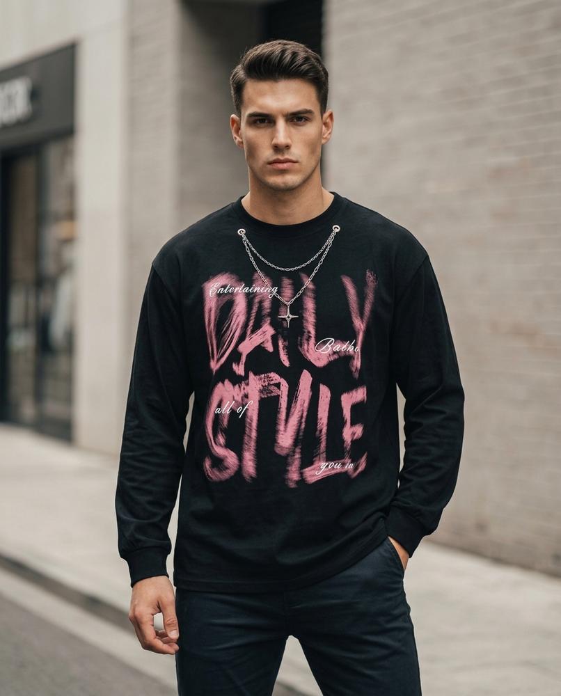Zumieze - Velar | Printed Loose-Fit Sweatshirt Men