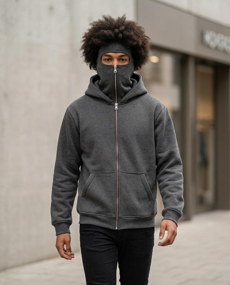 Zumieze - Kalin | Zip-Up High-Neck Hoodie Men