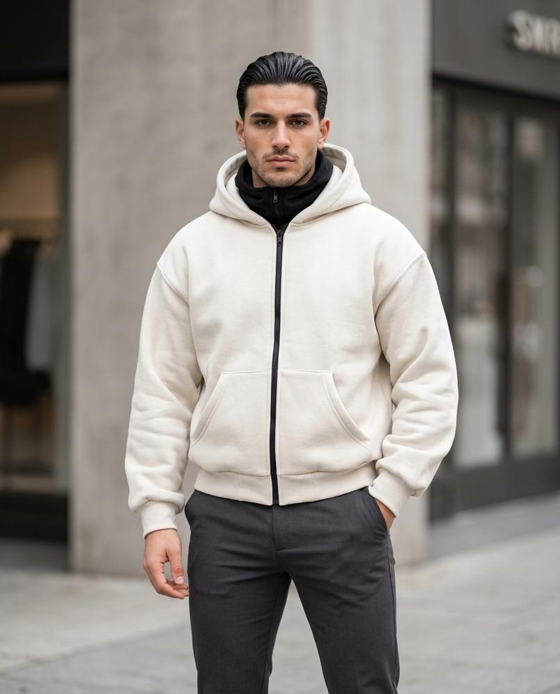 Zumieze - Kalin | Zip-Up High-Neck Hoodie Men