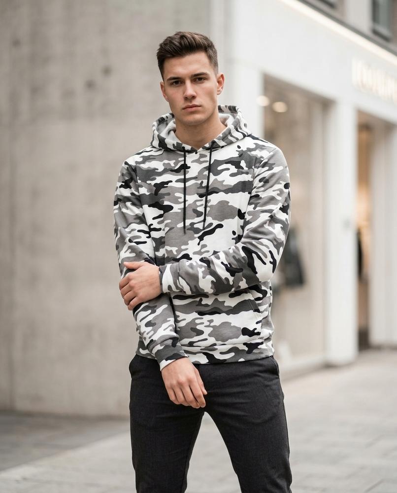 Zumieze - Tamin | Camouflage Hooded Hoodie Men