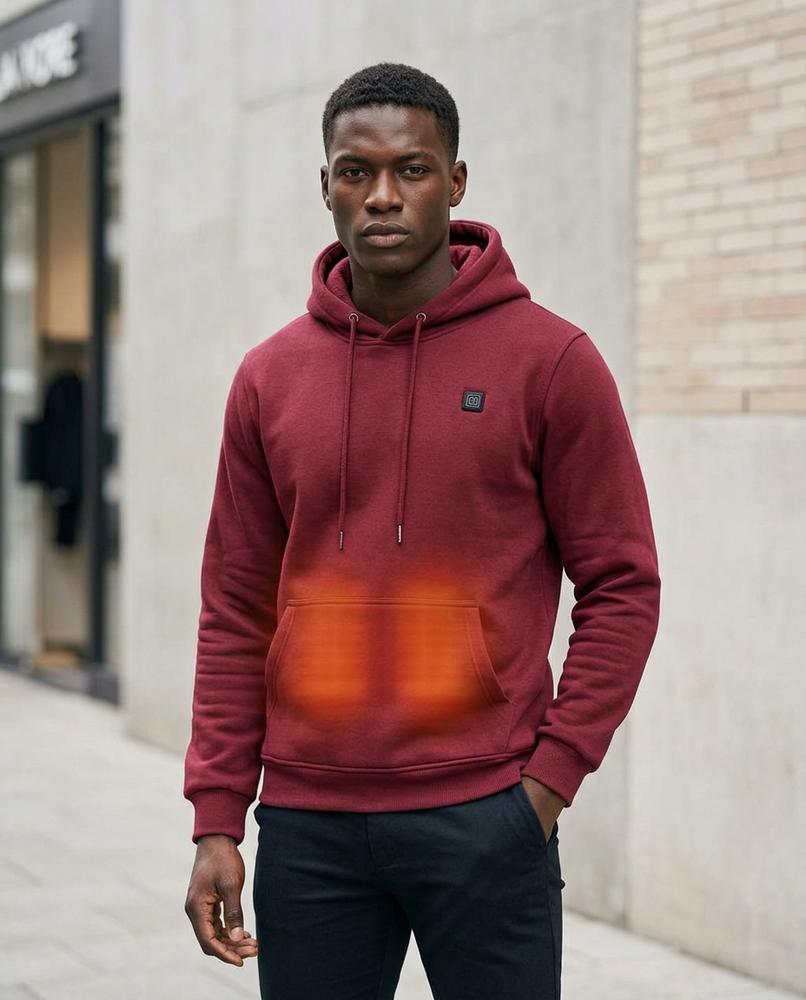 Zumieze - Yovan | Heated Fleece-Lined Hoodie Men