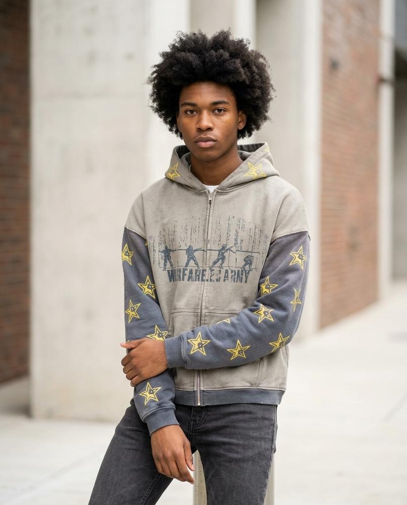 Zumieze - Tamel | Zip-Up Washed Hoodie Men