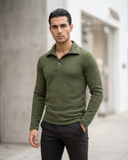 Zumieze - Raran | Quilted Button-Placket Sweater Men