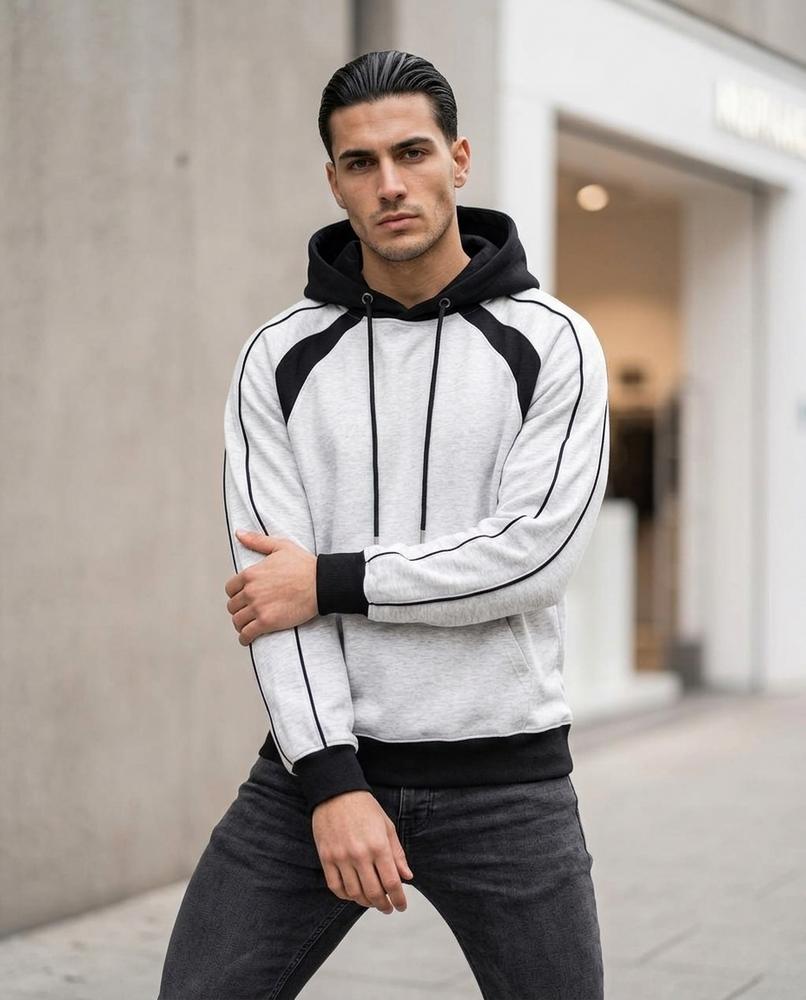 Zumieze - Kemel | Two-Tone Piped Hoodie Men