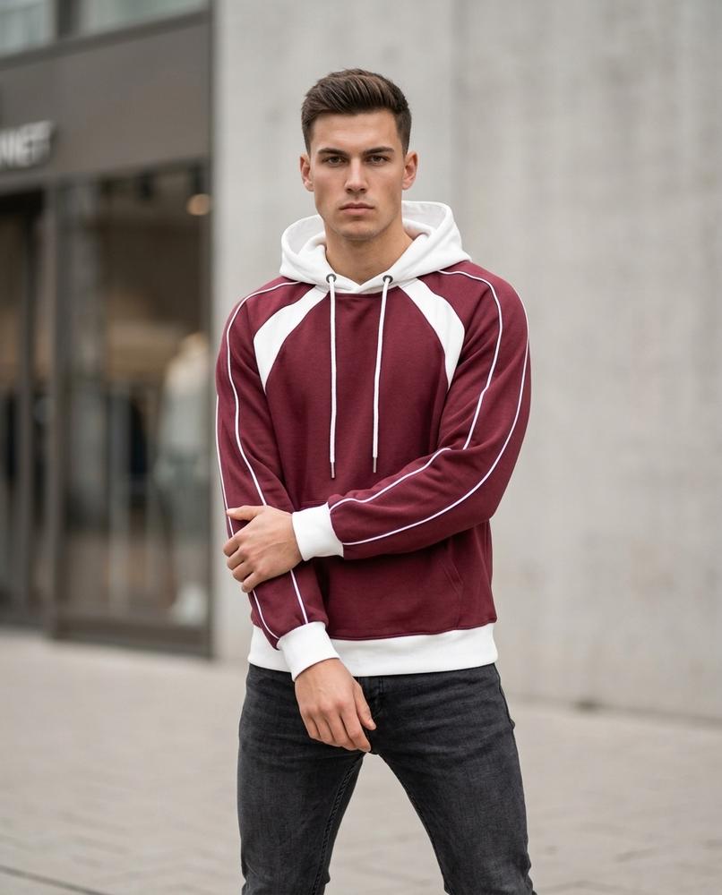 Zumieze - Kemel | Two-Tone Piped Hoodie Men