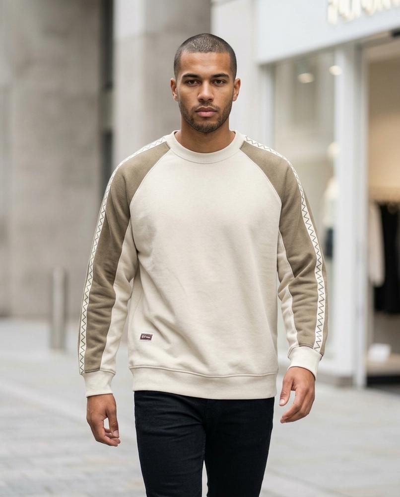 Zumieze - Tahal | Color-Block Embroidered Sweatshirt Men