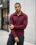 Zumieze - Raran | Quilted Button-Placket Sweater Men