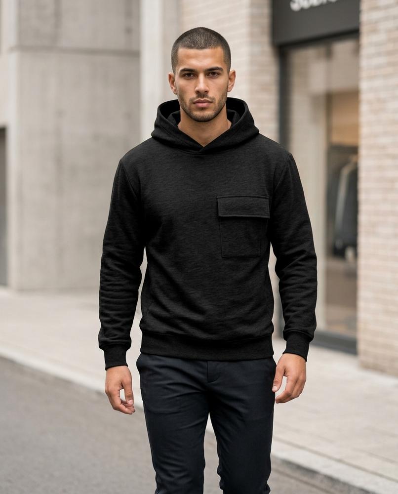 Zumieze - Elmer | Pocketed Melange Hoodie Men