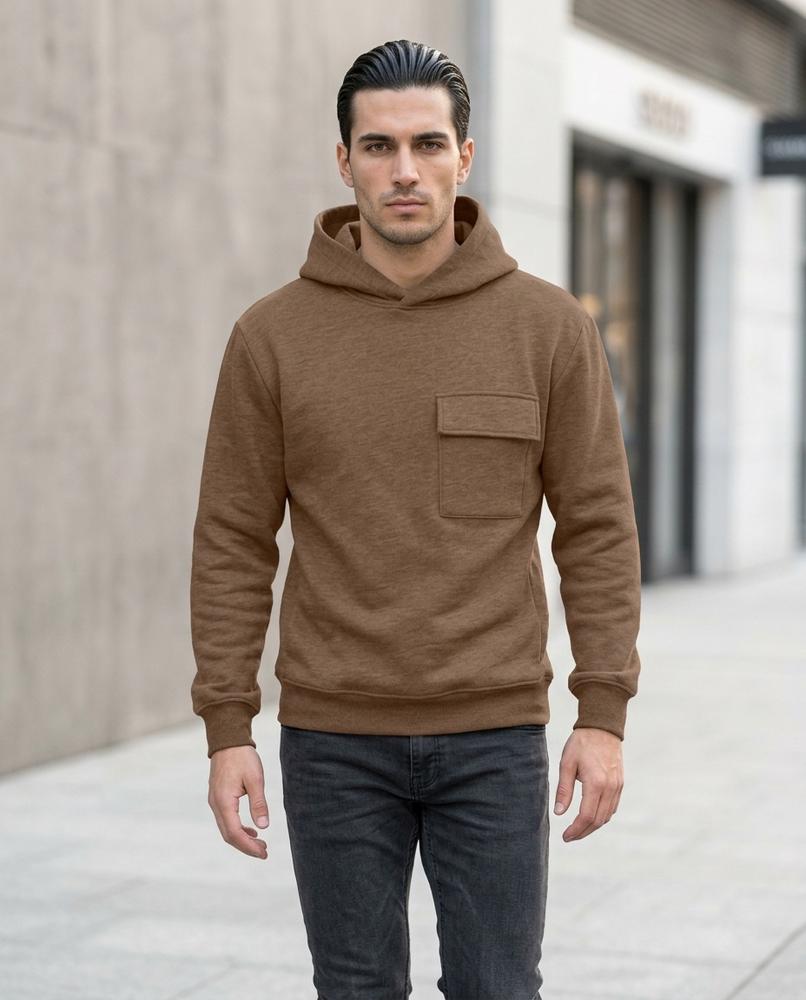 Zumieze - Elmer | Pocketed Melange Hoodie Men