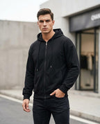 Zumieze - Lelom | Zip-Up Fleece-Lined Hoodie Men