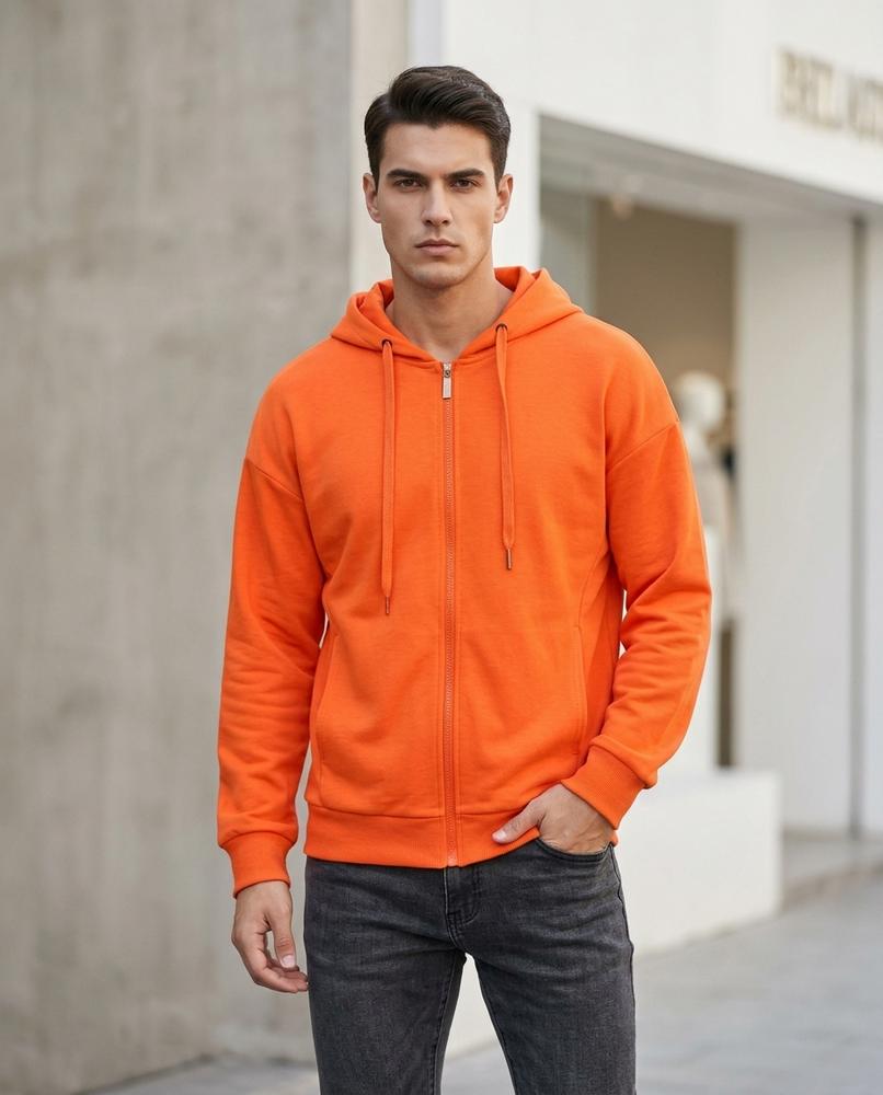 Zumieze - Lelom | Zip-Up Fleece-Lined Hoodie Men
