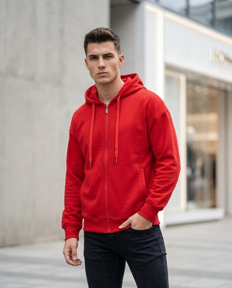 Zumieze - Lelom | Zip-Up Fleece-Lined Hoodie Men