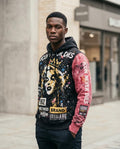 Zumieze - Rotal | Printed Contrasting-Sleeve Hoodie Men