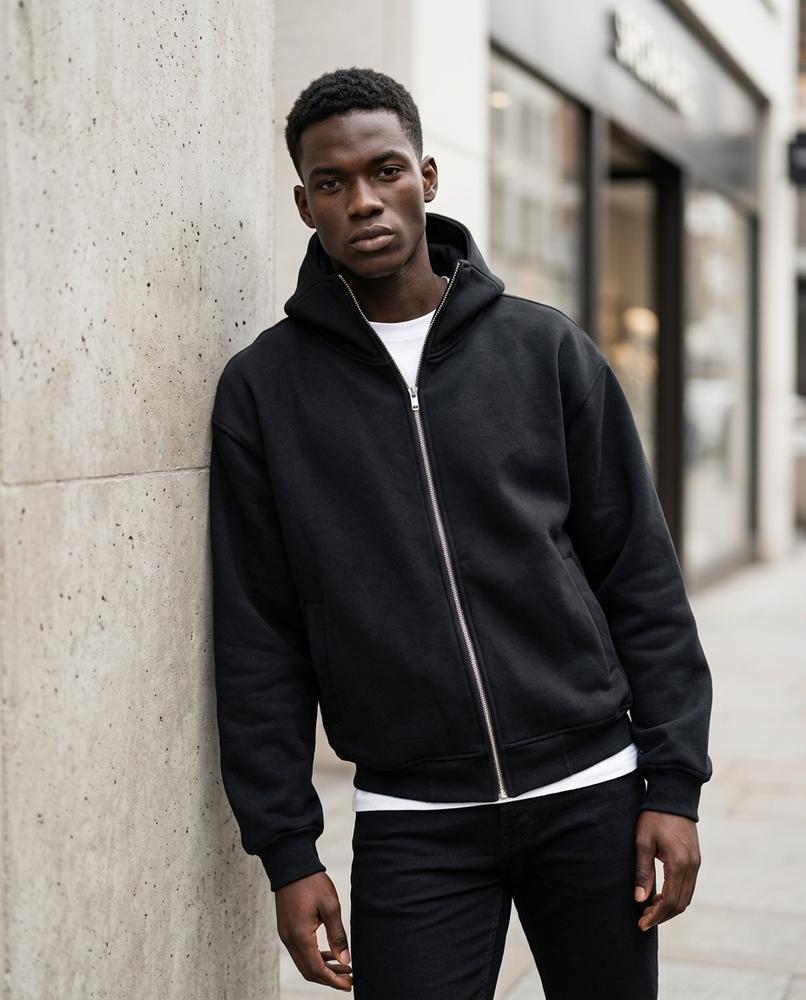 Zumieze - Cosan | Zip-Up Relaxed-Fit Hoodie Men