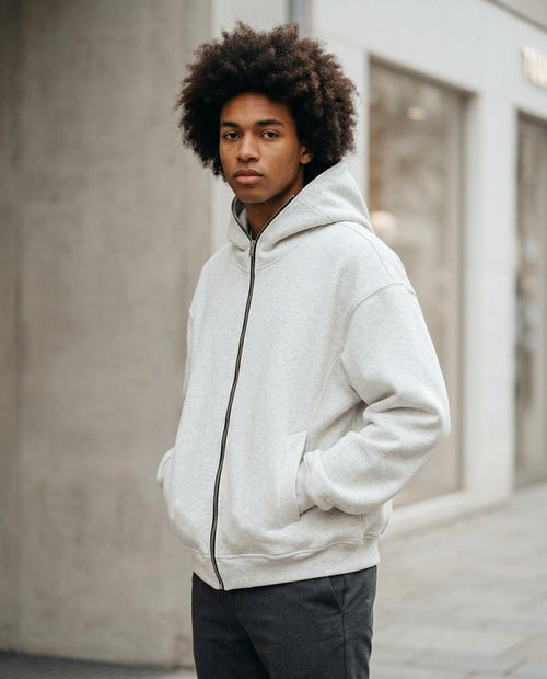 Zumieze - Cosan | Zip-Up Relaxed-Fit Hoodie Men