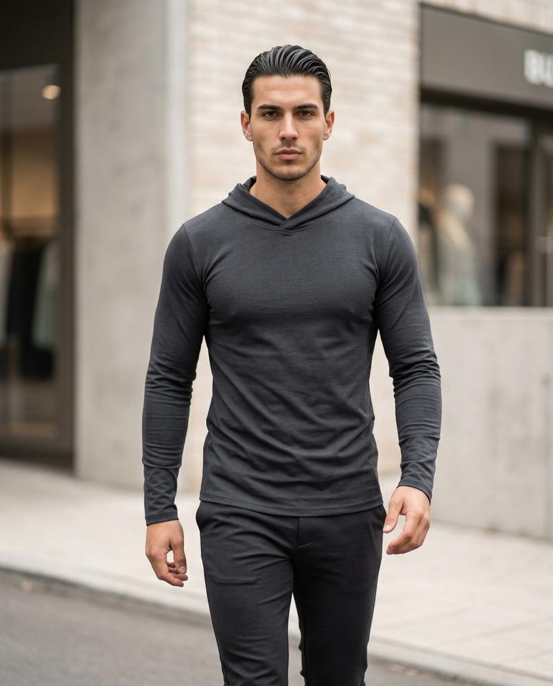 Zumieze - Ninor | Slim Fit Long-Sleeved Hoodie Men