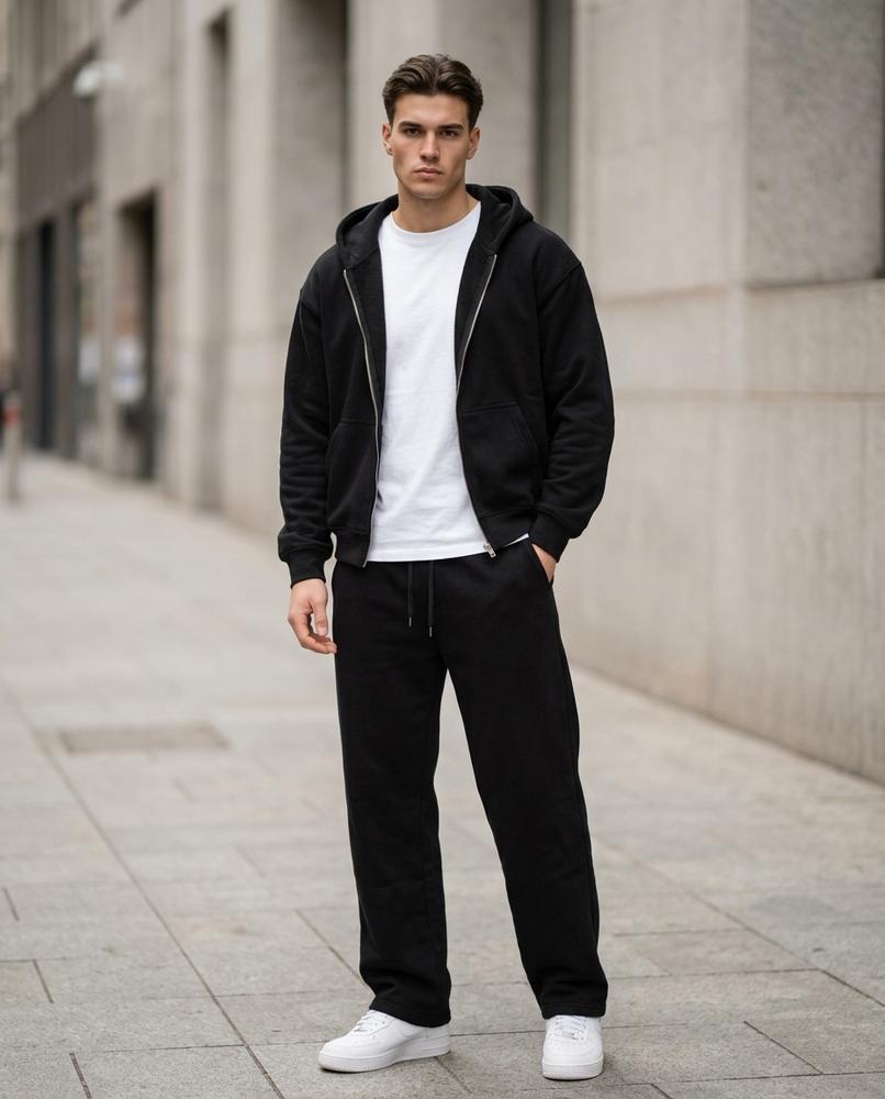 Zumieze - Alsan | Zip-Up Loose-Fit Hoodie Men