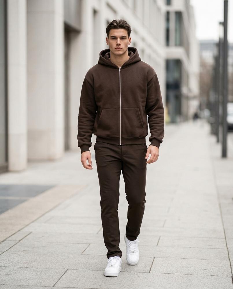 Zumieze - Alsan | Zip-Up Loose-Fit Hoodie Men