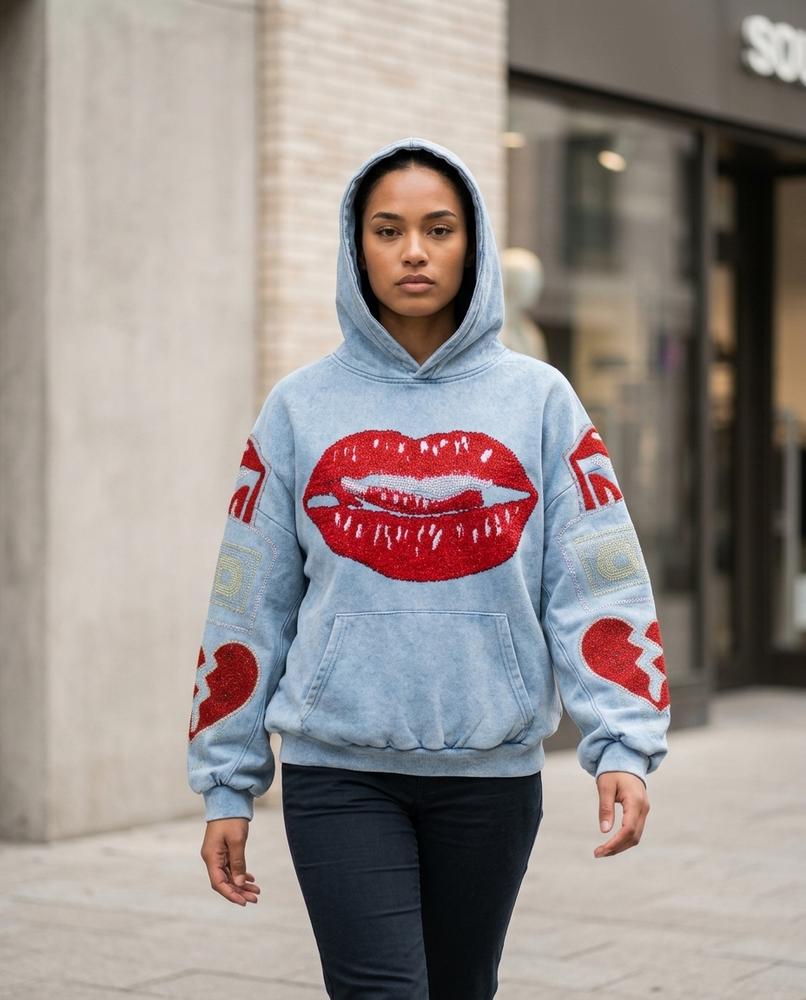 Zumieze - Comon | Sequined Washed Hoodie Men