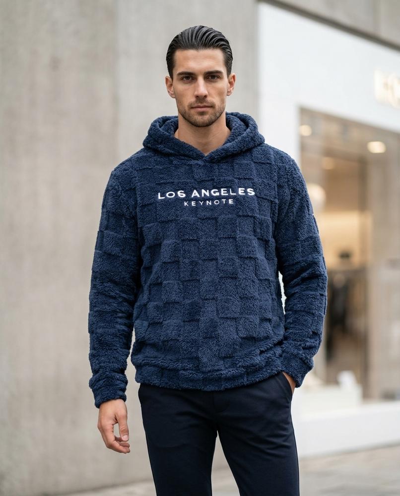 Zumieze - Vimel | Textured Embroidered Hoodie Men