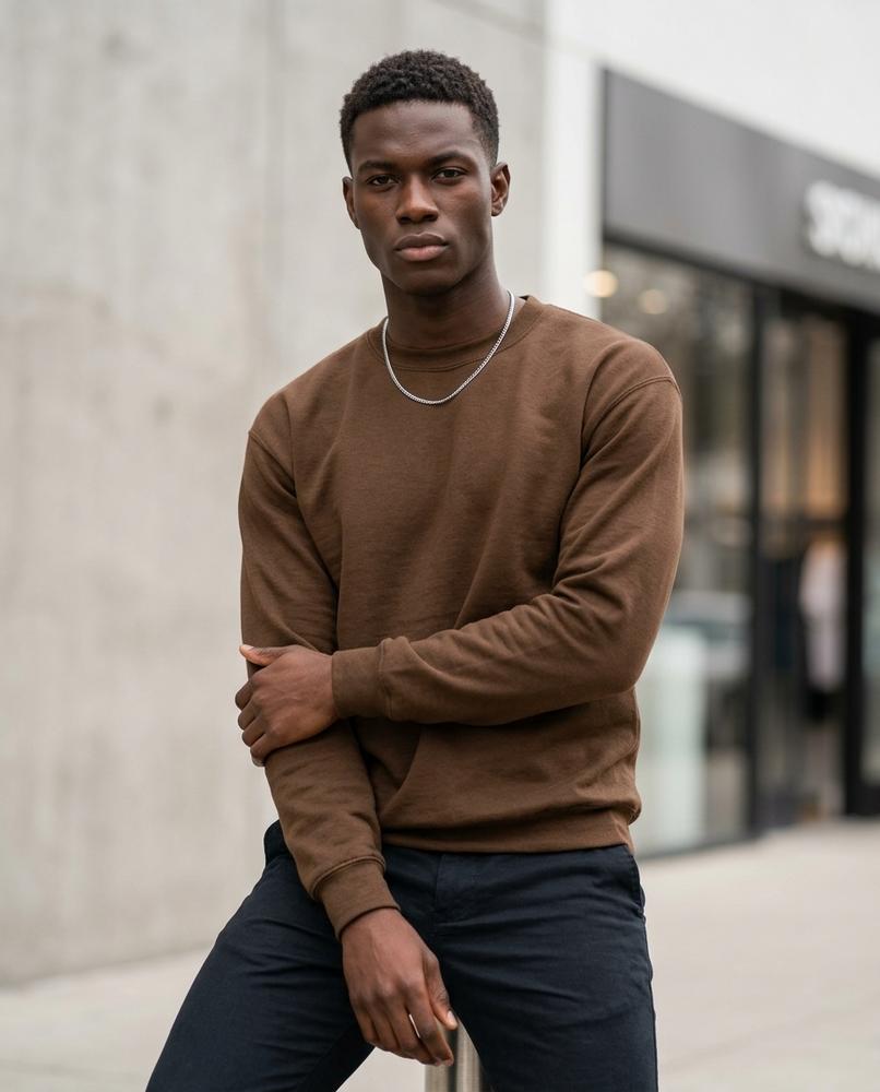 Zumieze - Levin | Crewneck Solid-Colored Sweatshirt Men