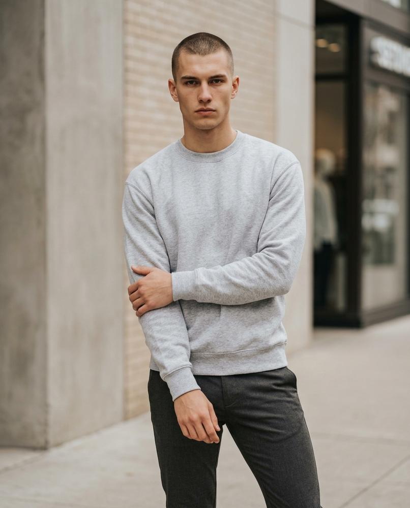 Zumieze - Levin | Crewneck Solid-Colored Sweatshirt Men