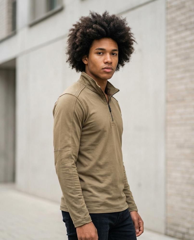 Zumieze - Novin | Quarter-Zip Reinforced Sweater Men
