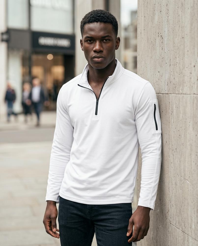 Zumieze - Novin | Quarter-Zip Reinforced Sweater Men