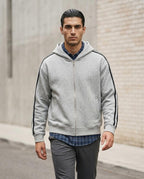 Zumieze - Lyvel | Zip-Up Striped Hoodie Men