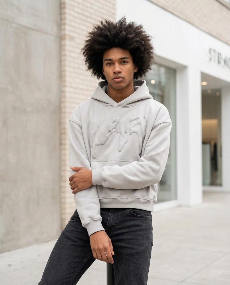 Zumieze - Ketir | Oversized Embossed Hoodie Men