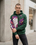 Zumieze - Dazan | Appliquéd Zip-Up Hoodie Men