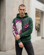 Zumieze - Dazan | Appliquéd Zip-Up Hoodie Men