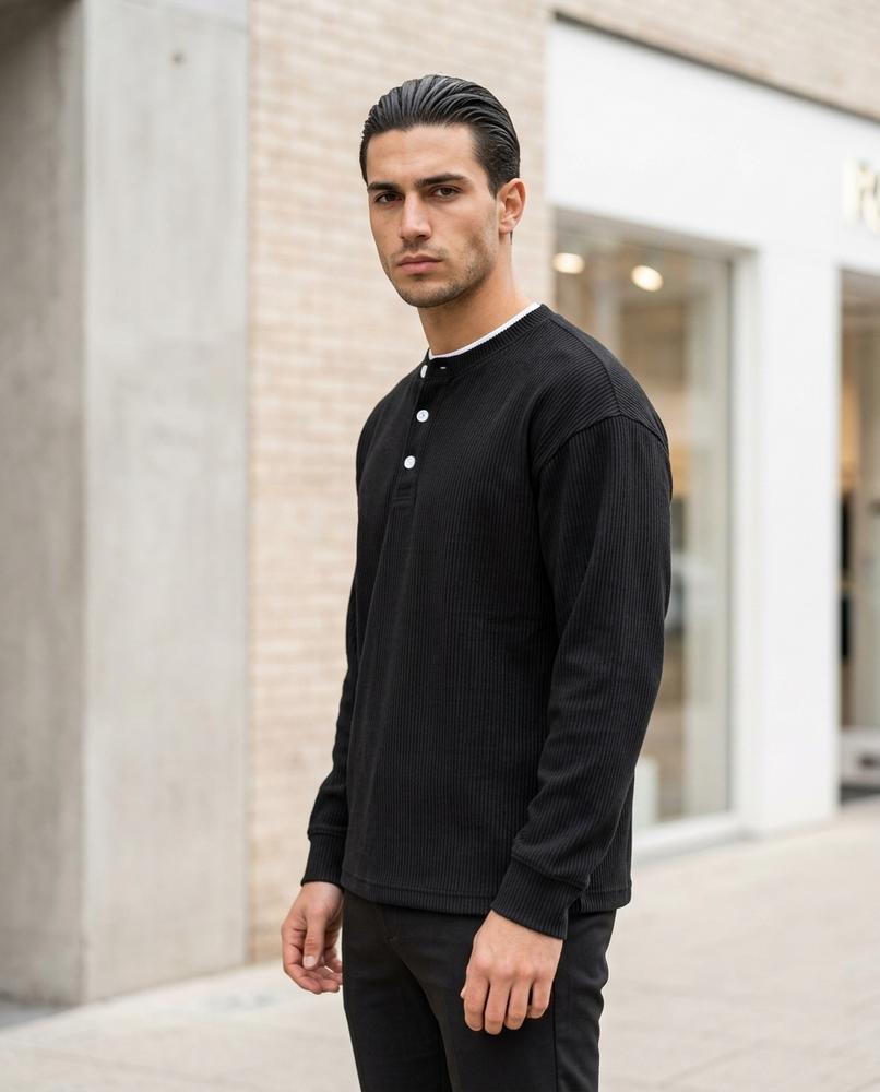 Zumieze - Tilom | Ribbed Long-Sleeved Sweater Men