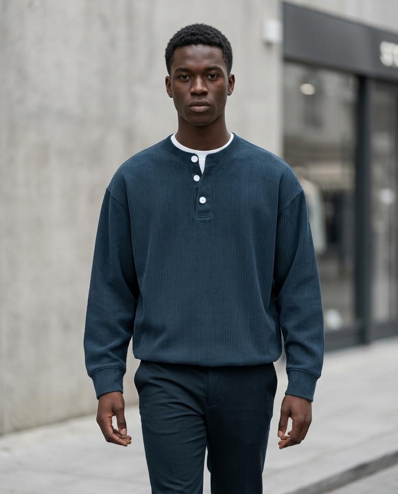 Zumieze - Tilom | Ribbed Long-Sleeved Sweater Men